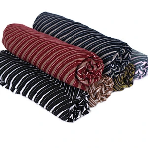 Breathable cotton and linen stripe all-matching shawl ladies fashion strips long scarfs for women