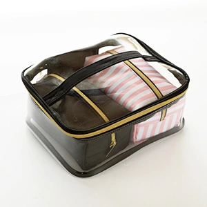 High quality Transparent Makeup Organizers Travel Bag Clear PVC Cosmetic Bag Set