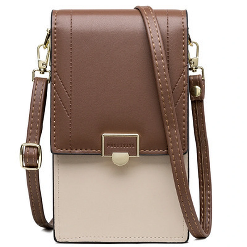 2020 New Ladies Mobile Phone Bag Solid Color Small Fresh Buckle Shoulder Bag Ladies Diagonal Handbag