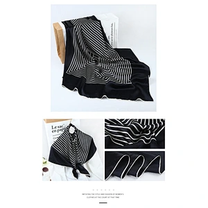 Wholesale Customized New Design Digital Printing Silk Scarf Head Accessories Big Square Satin Hijab Scarf