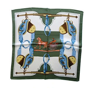 Hot sale 2020 new 55cm carriage printed silk square scarf women plain