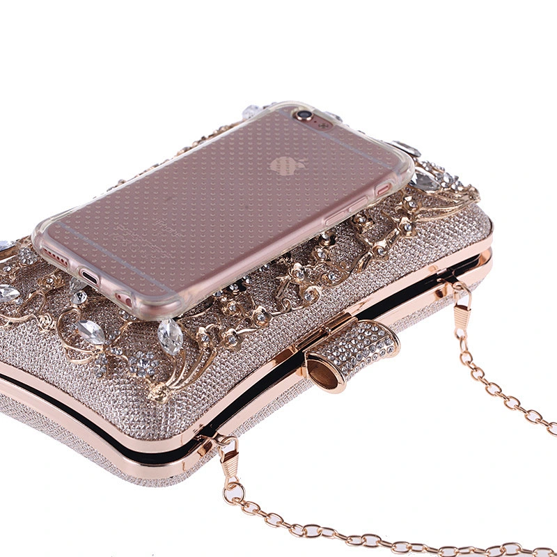 Chi Belle embroidery beaded black woman vintage evening clutch bag wedding custom purse