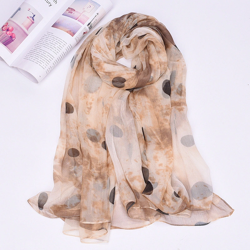 Manufacturer wholesale new big silk scarf printing simulation silk scarf travel sunscreen female beach shawl