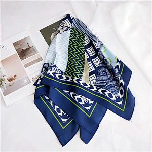 New style wild professional scarf 70cm*70cm small geometric square scarf imitated silk scarf female