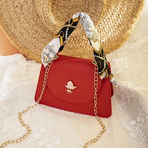 2020 Spring Summer Personality Mini Shoulder PU  Bag with Scarf  fashion waterproof ladies  crossbody bag