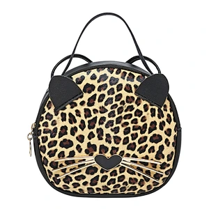 Wholesale Women 2020 New Small Bag Korean Style Crossbody Bag Cute Cat Pattern Trendy Small Round Bag