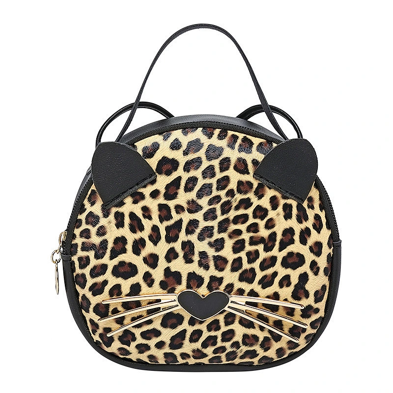 Wholesale Women 2020 New Small Bag Korean Style Crossbody Bag Cute Cat Pattern Trendy Small Round Bag