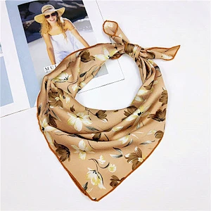 Spring Autumn Summer New Fashion Wild Women 60cm Chiffon Professional Scarf Small Square Scarves