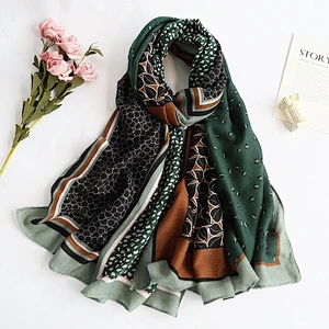 2020 New Style Extended Printed Silk Scarf Women Fashion Wild Linen Scarf Travel Warm Shawl In Winter