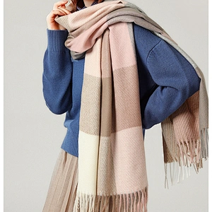 Plaid Scarf Women Autumn Winter Cashmere Scarf Warm British Style Fringed Shawl Wholesale Scarf
