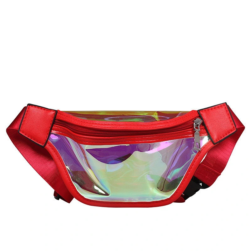 Custom Wholesale Kids Clear Pvc Bum Bag Fashion Jelly Laser Fanny Pack Child Holographic Waist Bag