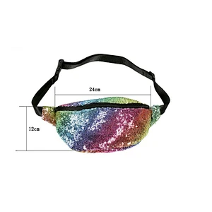 Mermaid Colorful Sequin Women'S Bag, Sports Leisure Waist Bag, Multi-Function Large Capacity Waist Bag Wholesale