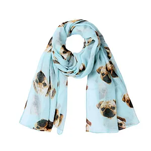 New fashion dog print yarn scarf air conditioning sunscreen shawl scarf female