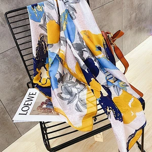 2020 Autumn Winter New Brand Silk Scarf Women Beautiful Printing Luxury Silk Shawl Gift Scarf Wholesale