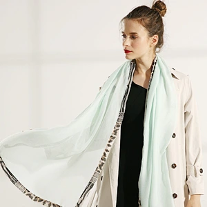 2020 summer and autumn fashion wild monochrome chiffon beach scarves wholesale wild simple sunshade dust scarf