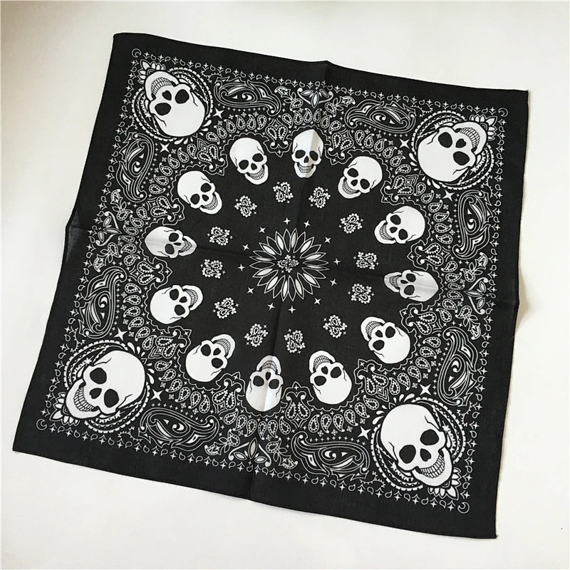 Manufacturers production hip-hop style three-color optional neutral soft cotton satin square scarf