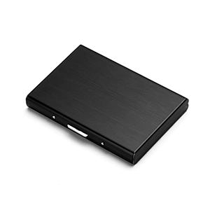 Credit Name Card Holder Metal Business ID Cardholder PU Card Box Bag Organizer Mini Wallet Men Minimalist Leather Card Case