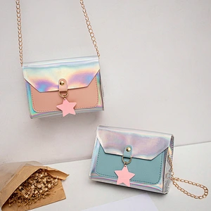 Wholesale 2020 Cheap Laser PU Single Shoulder Bag Ladies Fashion Small Crossbody Bag With Star Pendant