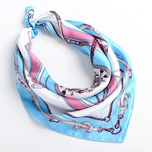 wholesale printing Satin Female silk small women silk square head scarf