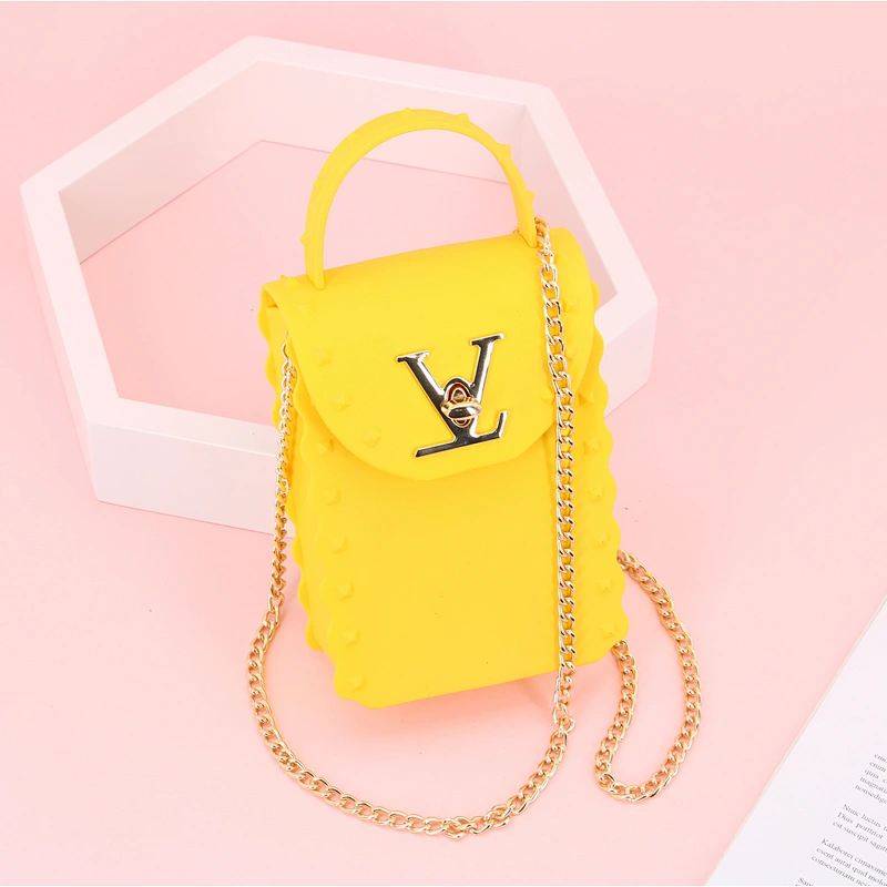 New Cute Mobile Phone Purses Cases Small Crossbody Women Jelly Handbags Tote PVC Luxury Bags Jelly Mini Crossbody Bag