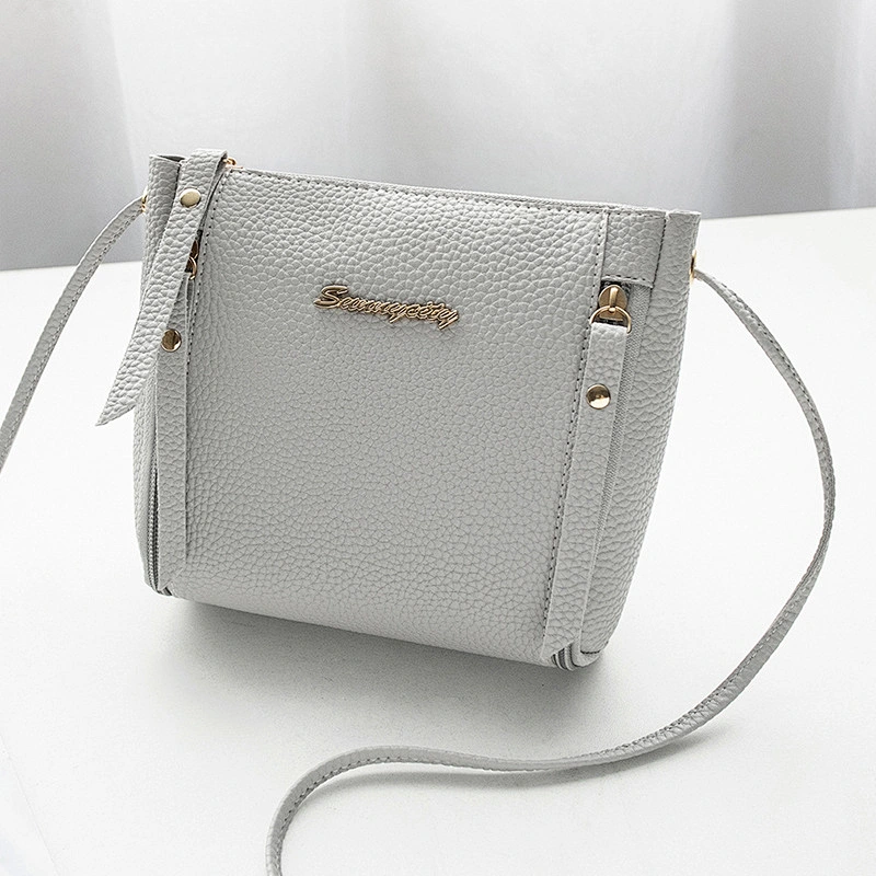 Factory Direct Handbags New Students Korean Messenger Small Bags Soft Leather Lychee Pattern Female Crossbody Bag