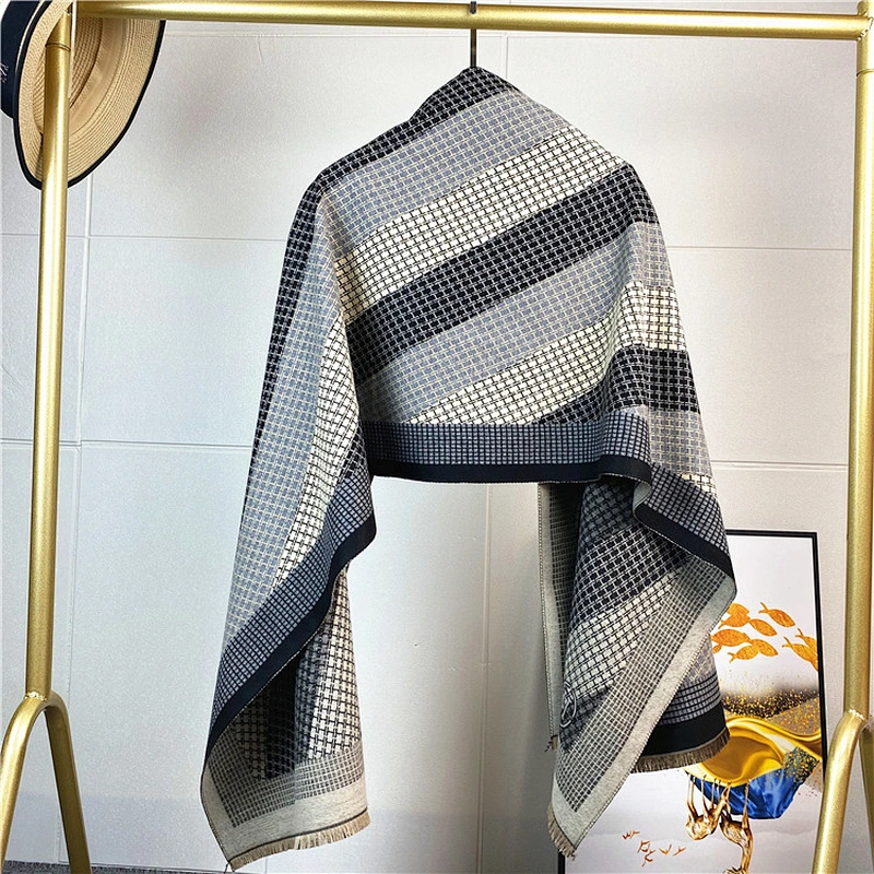 Wholesale Thickened Warmth Cashmere Scarf Korean Version Double-Sided H Letter Shawl Scarf For Women