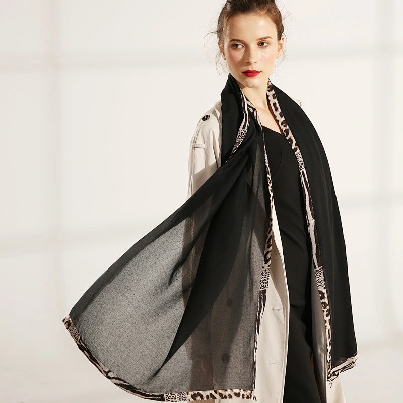 2020 summer and autumn fashion wild monochrome chiffon beach scarves wholesale wild simple sunshade dust scarf