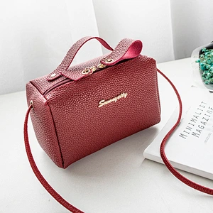 2020 Wholesale Multicoloured Faux Leather Fashion Messenger Luxury Vintage Handbag For Women Logo