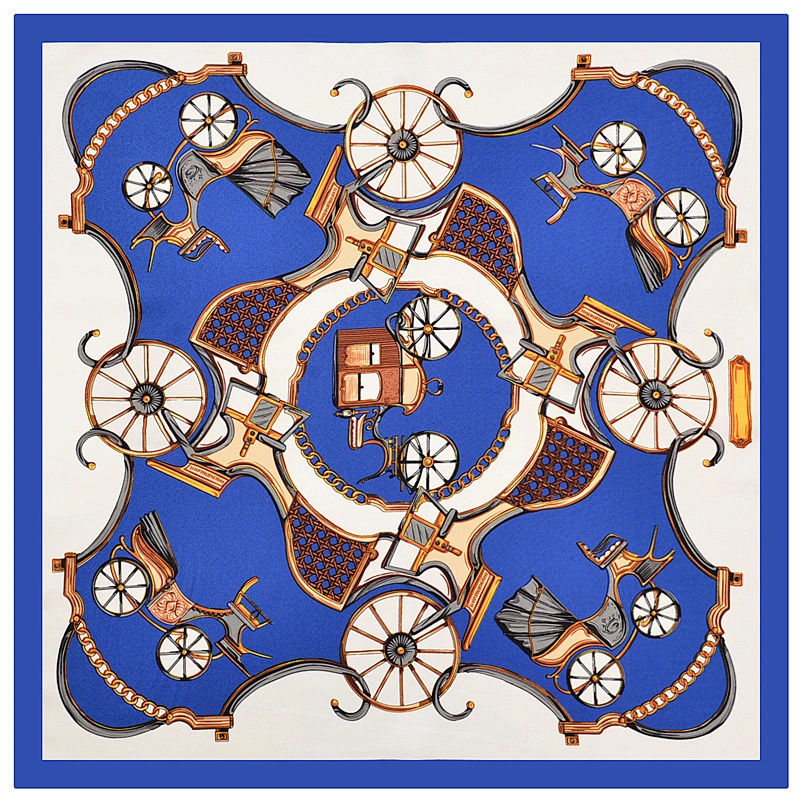 60cm Silk Twill Classic Carriage Ladies New Small Square Scarf