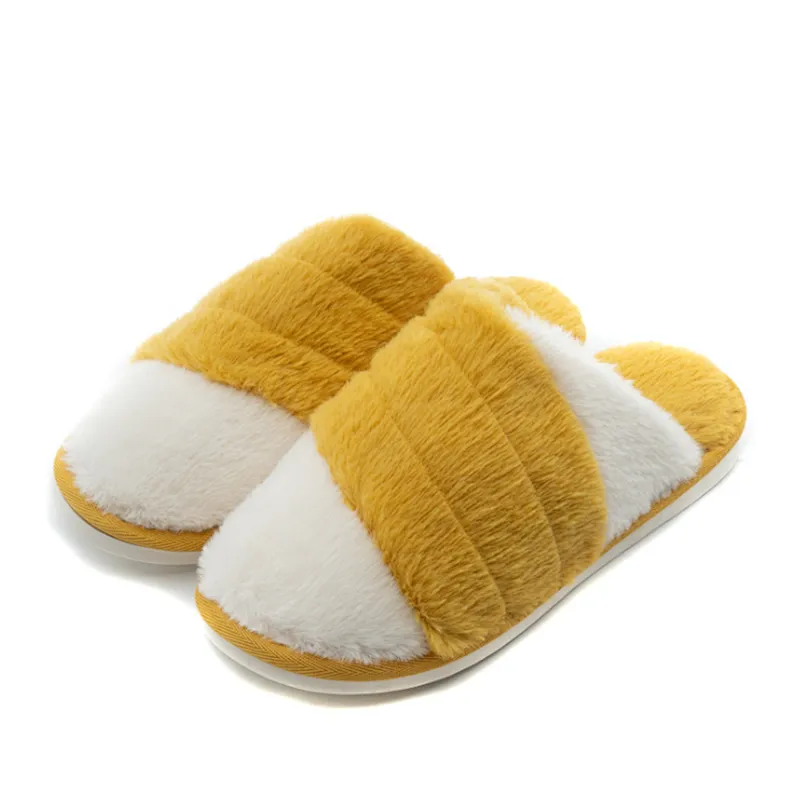 Autumn Winter Home Couple Shoes Soft Bottom Non-Slip Home Indoor Men Women Thread Cotton Shoes Cotton Slippers