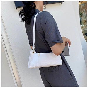 Wholesale Luxury Baguette Shoulder Bags 2021 Fall Alligator Crocodile Pattern Handbags for Women Casual Tote