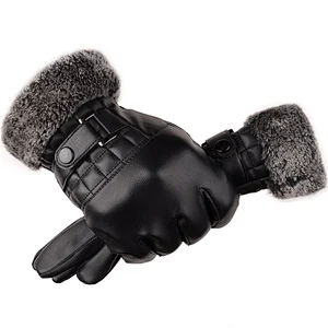 Winter Touch Screen Gloves Business Driving Men's Gloves Thickened Plus Velvet Warmth Riding Outdoor Cotton Gloves