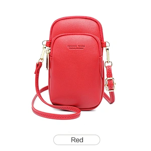 2020 new Korean version of simple diagonal bag ladies mobile phone bag PU pure color wild single shoulder fashion small bag