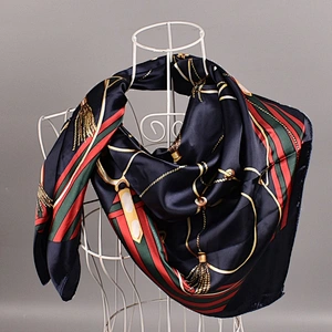 Popular Fashion Silk Scarf Trend Printing Women'S Shawl Can Be Customized