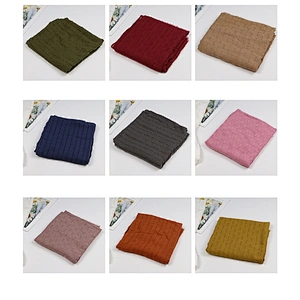 2020 Winter Cotton Multicolor Scarf Female Classic Hollow Strip Pattern Gauze Scarf Long Shawl