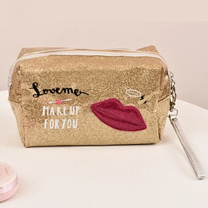 Custom Logo Lipstick Storage PVC Fashion Shiny Jelly Mini Cosmetic Bag Multifunctional Portable Travel Makeup Bag