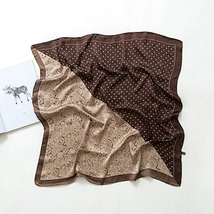 Ladies Silk Scarf Autumn Winter Korean Wild Professional Cashew Flower Small Square Scarf Decoration Work Scarf