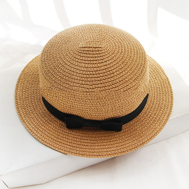 Custom Colorful Beach Hat Simple Bow Knot Sun Visor Hat