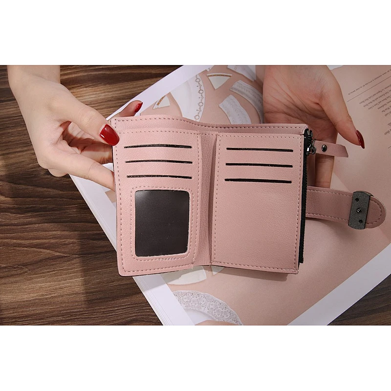 2020 New Design Colorful High Quality Plain Waterproof Ladies Clutch Purse Custom PU Leather Zipper Wallet Women