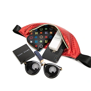 2020 Summer New Style PU Female Bags Wholesale Grid Pattern Leisure Waist Bag Messenger Bag