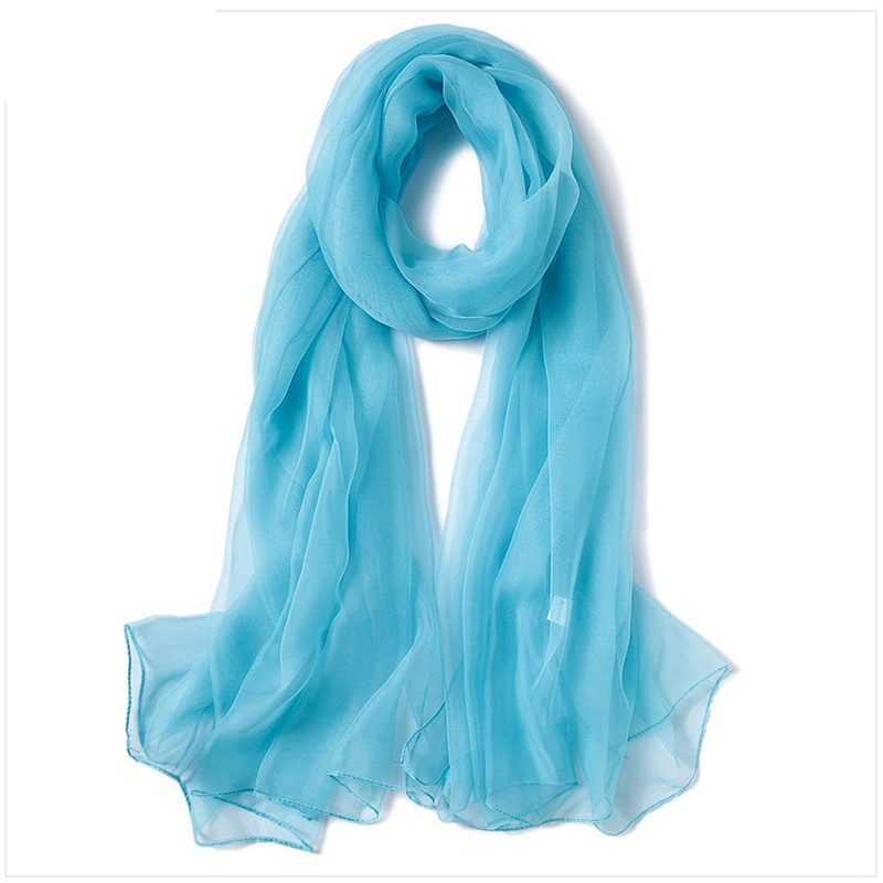 New Design Soft Chiffon Scarf Beach Towel Oversize Solid Color Chiffon Scarf Ice Silk Premium Voile Scarf