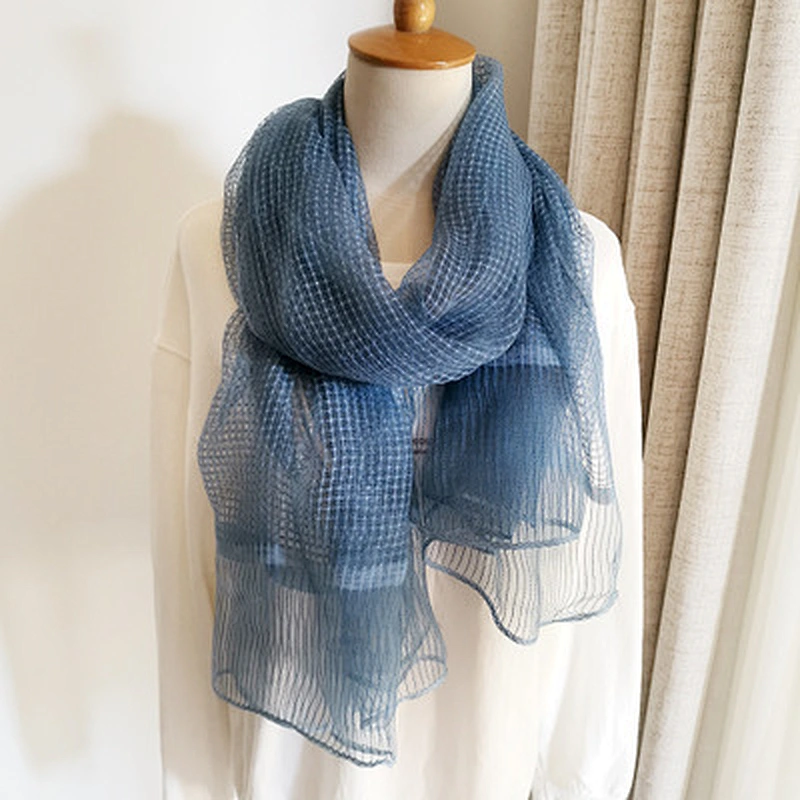 Solid color plaid islamic scarf hijab women ladies muslim silk scarf hijab