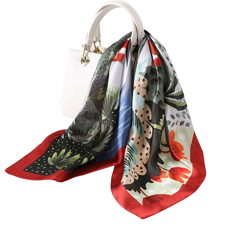 Printed scarf female spring and summer thin section decorative scarf fashion wild small square scarf autumn and winter warm prof