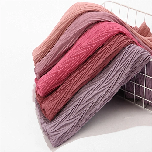31 color stock Malaysia New Chiffon Crinkle monochrome plain chiffon scarf women hijab