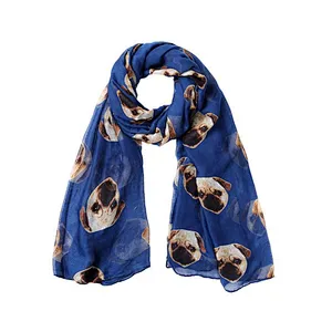 New fashion dog print yarn scarf air conditioning sunscreen shawl scarf female