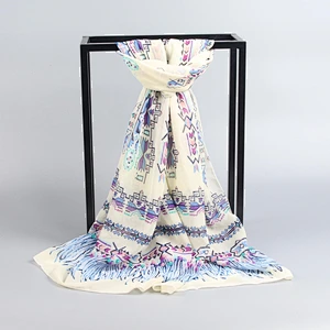 Wholesale scarf custom geometry chiffon scarves shawls multifunctional beach towels versatile scarves