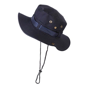 Unisex Wide Brim Sun Logo Summer Protection Camouflage Fisherman Bucket Hat Custom