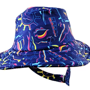 New Design Custom Logo Wholesale 100% Polyester Personalized Service Kids Summer Bucket Hat