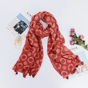 2020 Wholesale New Cotton And Linen Scarf Women Korean Autumn Fashion Wild Pure Color Tourism Art Dual-Use Shawl