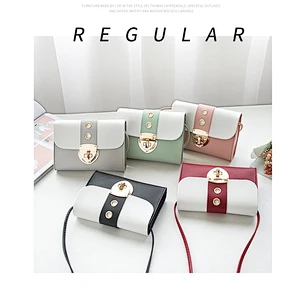 Female 2021 Japan Korea New Lock Casual Small Square Bag Shoulder Messenger Bag Mobile Phone Crossbody Bag